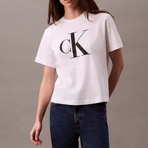 Calvin Klein Jeans White CK Logo Tee